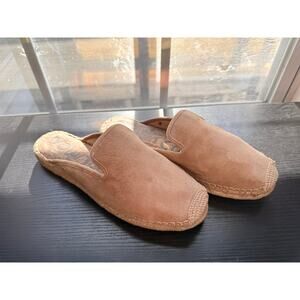 Sam Edelman Kerry Suede Espadrille Mule Slides Beige Womens 8.5 slip on